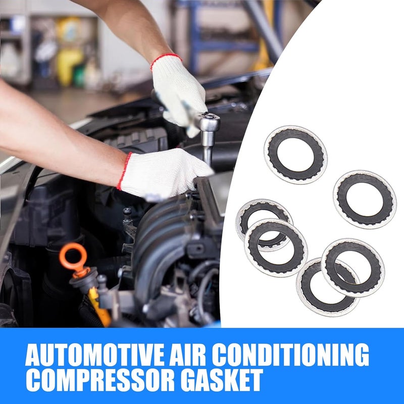 dawfall 30 PCS Automotive Air Conditioning Compressor Port Gaskets, Multi-Specification Cooling Pump High Temperature Resistant Sealing Gaskets, Maintenance Accessories, for Most Car Models (Black) - Image 5